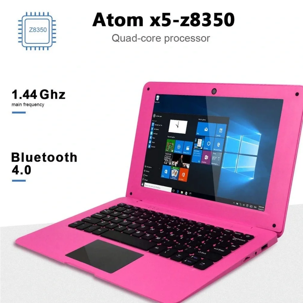 Tocosy Laptop 10.1Inch Quad Core Windows 10 HD Graphics Ultra Thin Computer PC